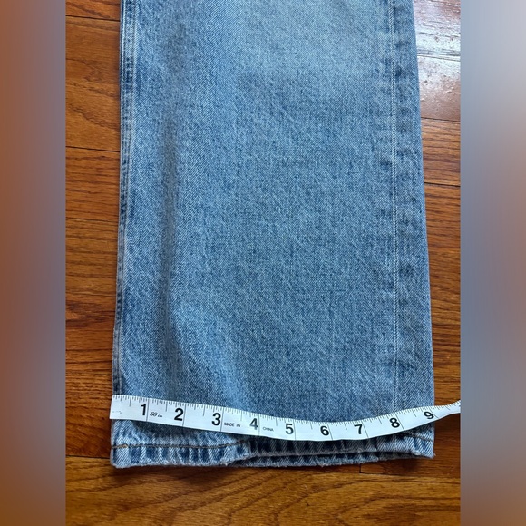 AGOLDE Ren High Rise Wide Leg Jeans Size 27 100% Organic Cotton Blue Denim Jean - Picture 9 of 9